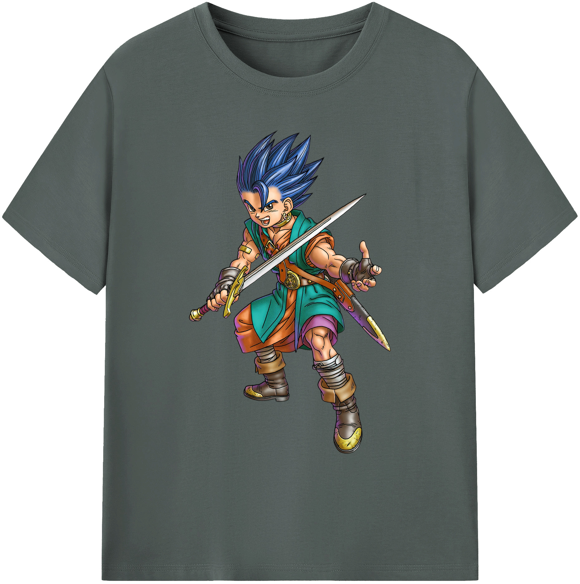 （画像用） ドラゴンクエスト Doragon Kuesuto Dragon Quest 綿100％ メンズ半袖Tシャツ｜肌触りやわらか＆通気性
